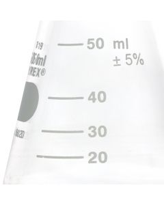 MATRAZ ERLENMEYER DE 50ML CON TAPÓN DE VIDRIO. PYREX